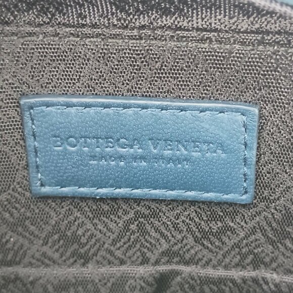 BOTTEGA VENETA Blue Leather Intrecciato Shoulder Bag - Picture 8 of 9
